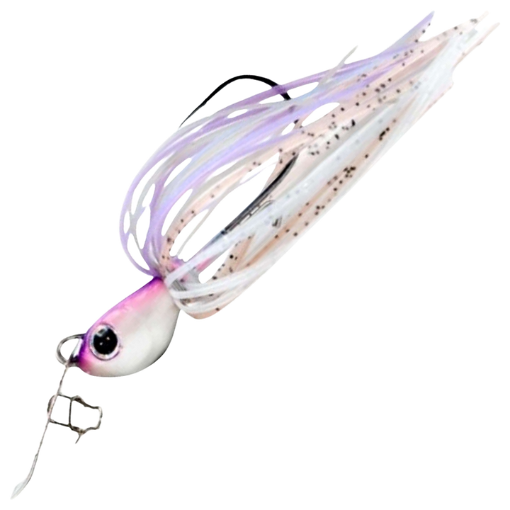 Noike Tiny Kaishin ChatterBlade 7g, väri Pro Blue Shad: pinkki pää, vaaleanvioletti ja valkoinen helma, hopeinen lapa