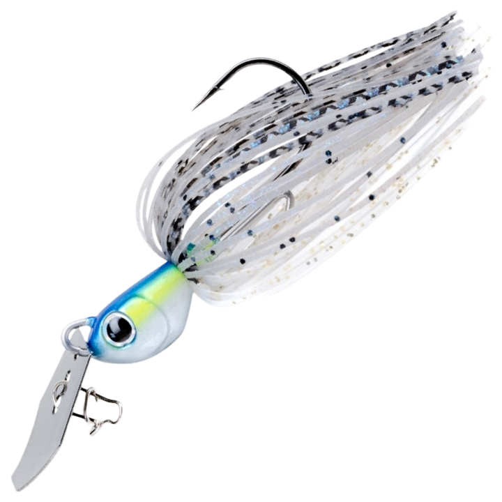 Noike Tiny Kaishin ChatterBlade 7g, väri Sexy Blue Shad: sininen pää, harmaavalkoinen helma mustin pilkuin, hopeinen lapa