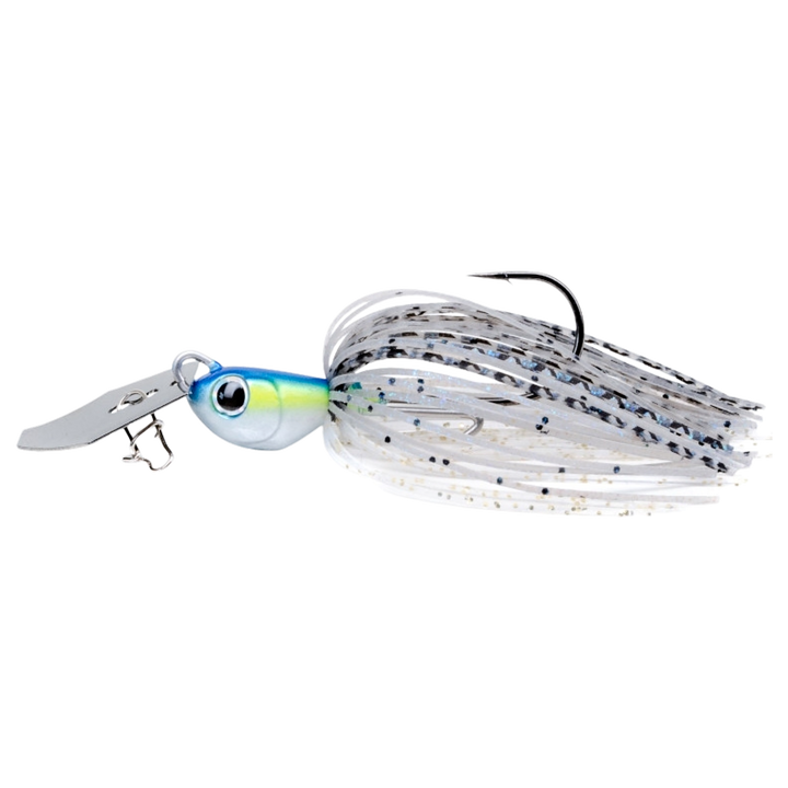 Noike Tiny Kaishin ChatterBlade 7g Sexy Blue Shad sivulta, pää vasemmalla