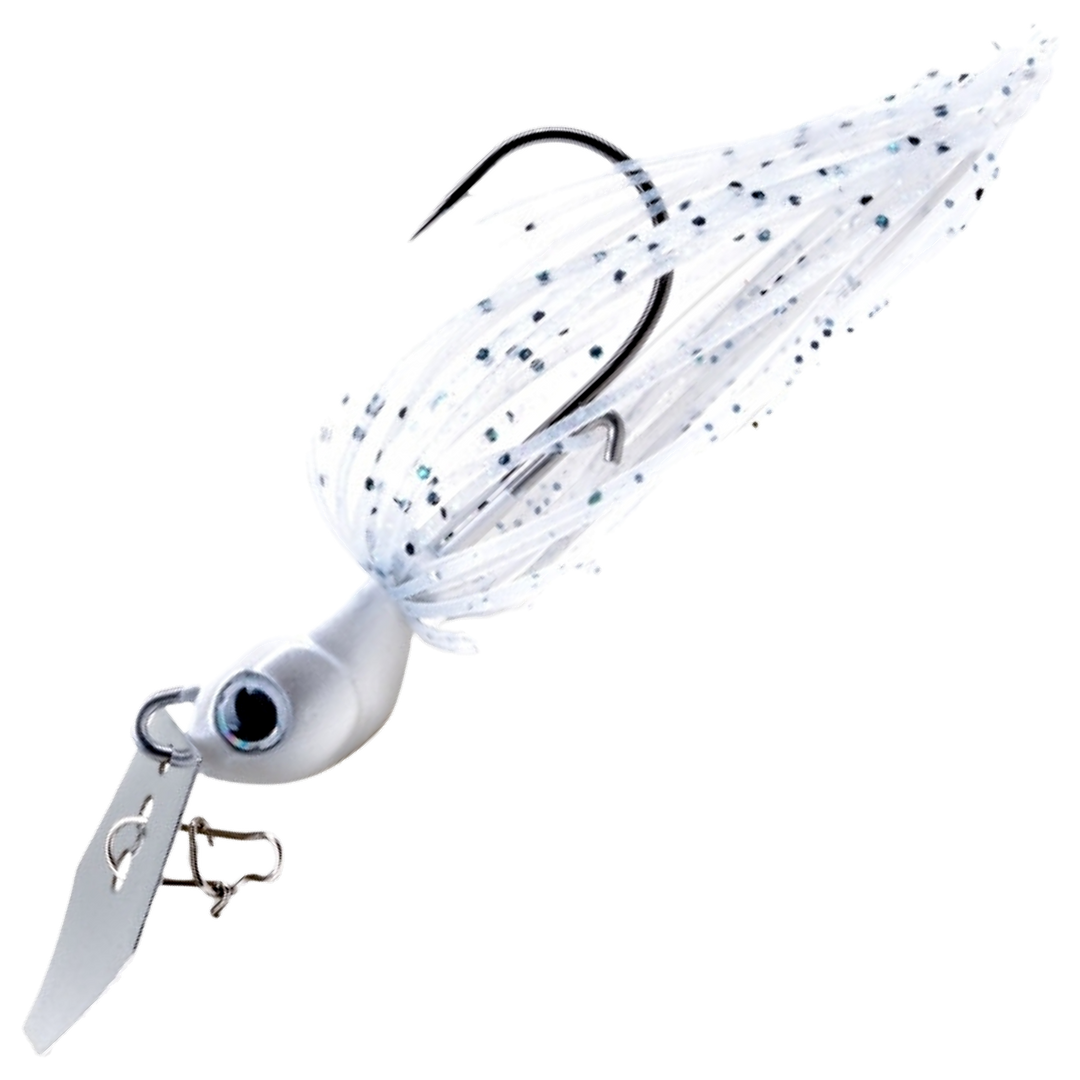 Noike Tiny Kaishin ChatterBlade 7g, väri White: valkoinen pää ja helma, mustat pilkut, hopeinen lapa