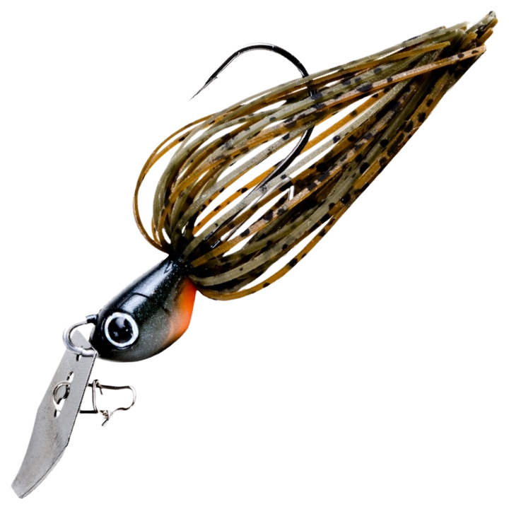 Noike Tiny Kaishin ChatterBlade 9g, väri 01 Greenpumpkin: harmaa pää, vihertävänruskea helma mustin pilkuin, hopeinen lapa