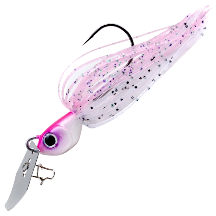 Noike Tiny Kaishin ChatterBlade 9g, väri 05 Pink Shad: pinkki pää, vaaleanpunainen helma ja mustat pilkut, hopeinen lapa