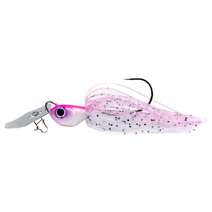Noike Tiny Kaishin ChatterBlade 9g 05 Pink Shad sivulta, pää vasemmalla