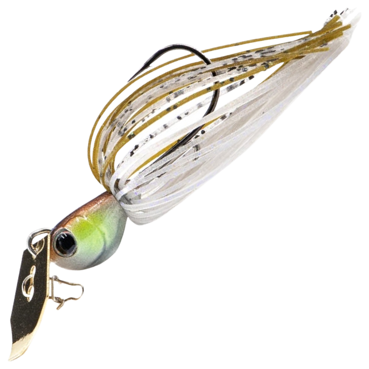 Noike Tiny Kaishin ChatterBlade 9g, väri 21 Prism AYU: oliivinharmaa pää, ruskea ja valkoinen helma, kultainen lapa