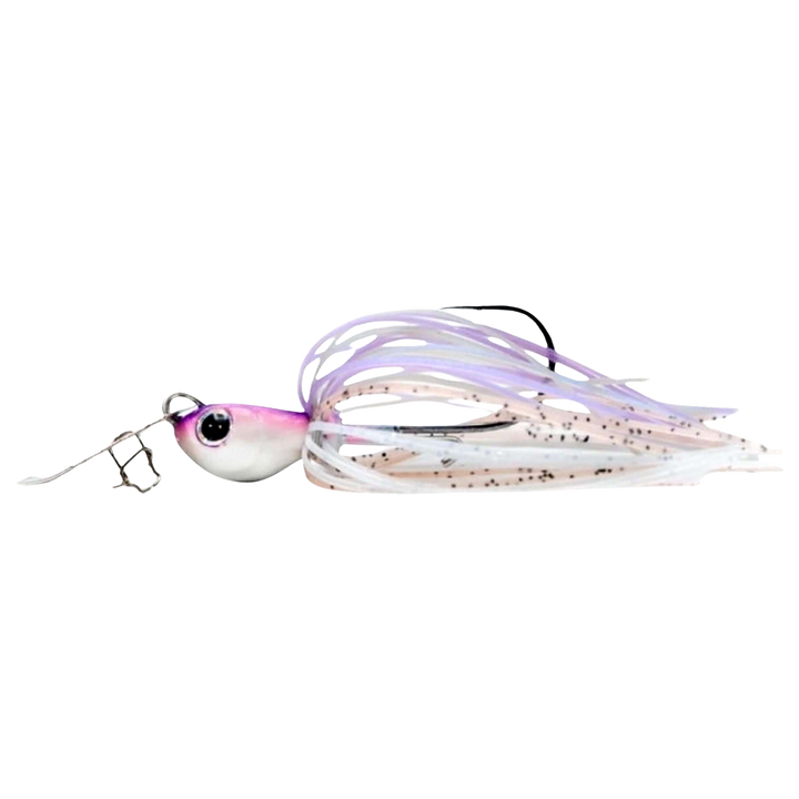 Noike Tiny Kaishin ChatterBlade 9g Pro Blue Shad sivulta, pää vasemmalla