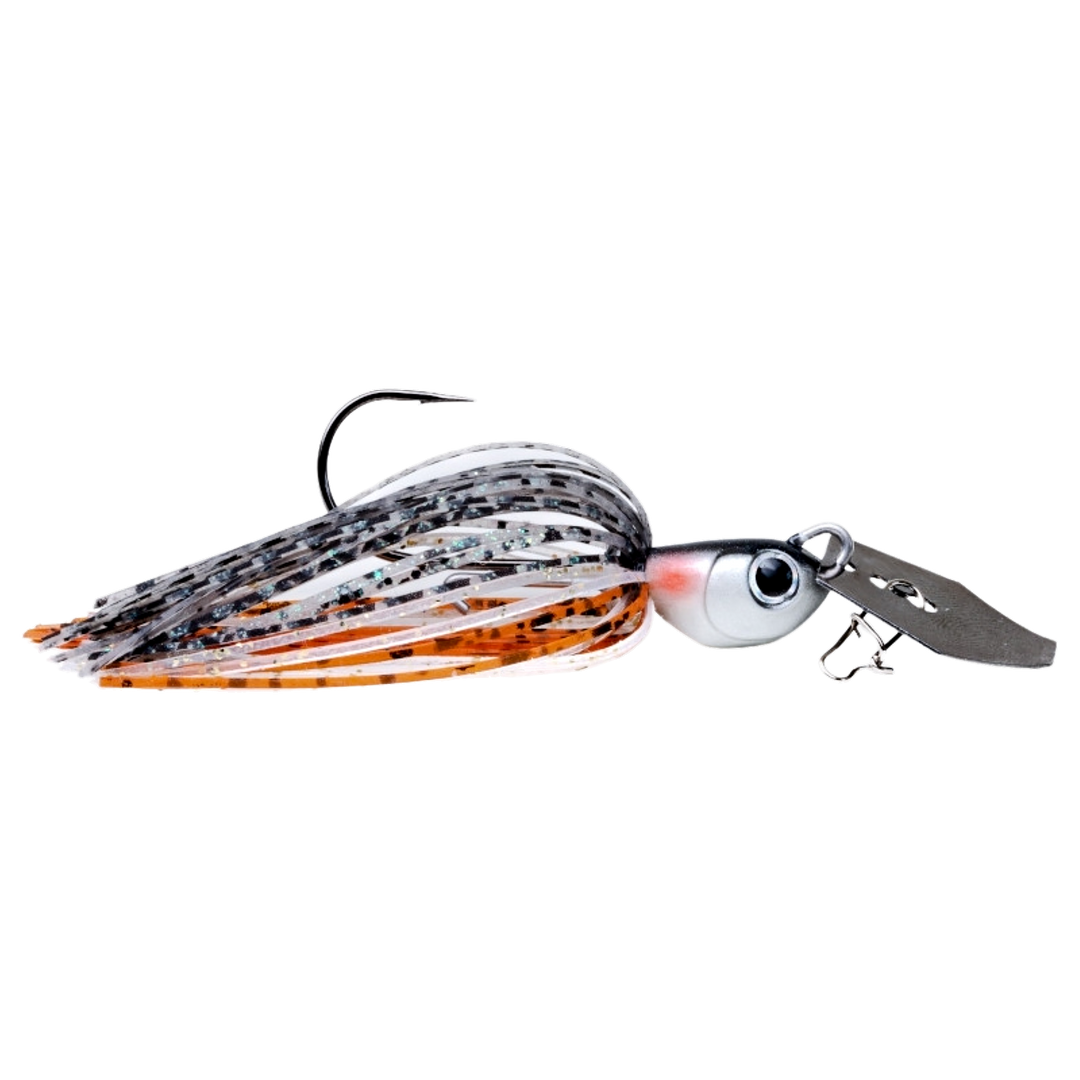 Noike Tiny Kaishin ChatterBlade 9g Young Perch sivulta, pää oikealla