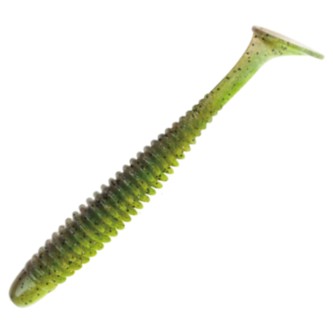 Noike Wobble Shad 7.5" Jigi 2kpl | #131 - Green Pumpkin Chartreuse