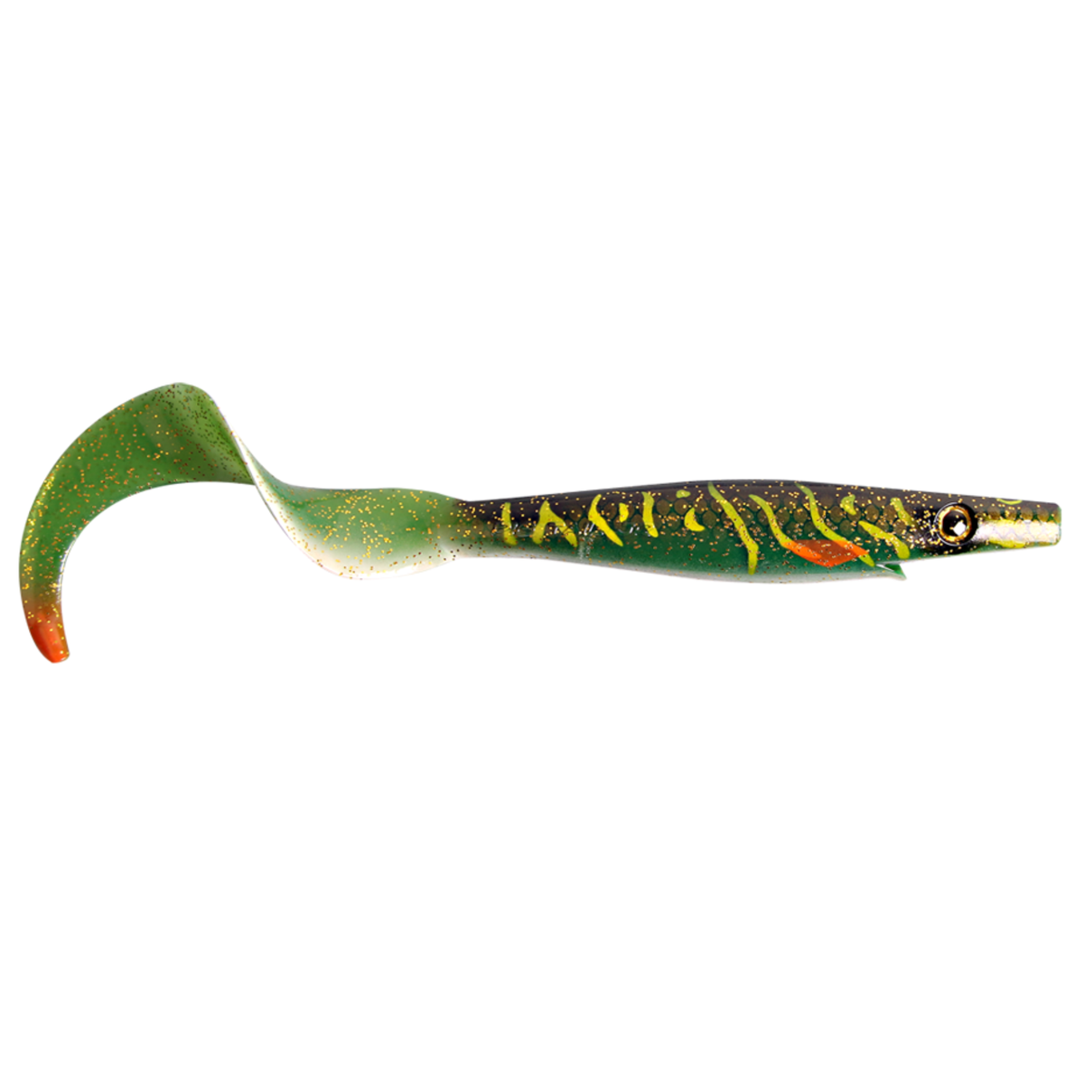 Strike Pro Pig Tail Jr Haukijigi 23cm 40g 2kpl | Green Motoroil Pike UV