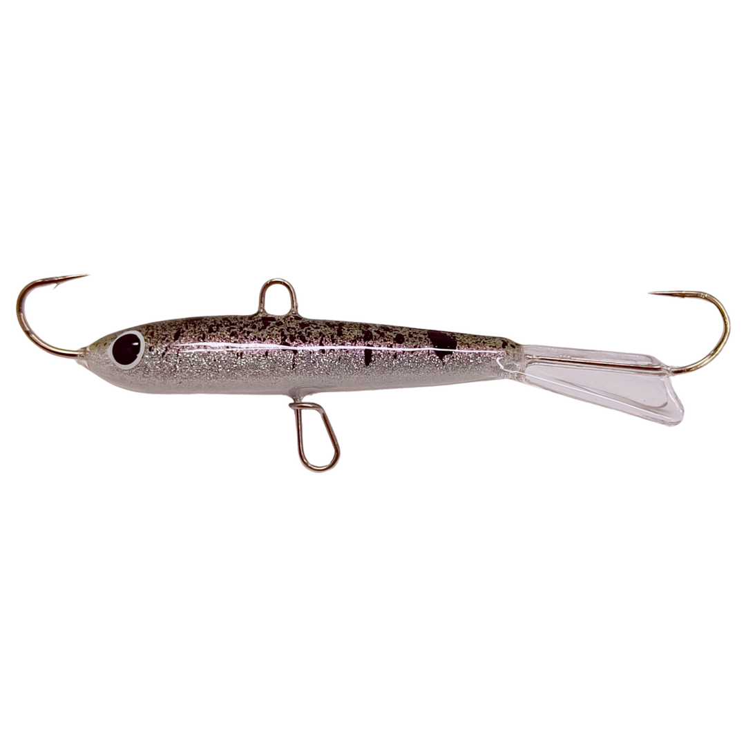 Pilkkipaja Kapten Levypyrstö Tasapaino 83mm 21g Hilekuore sivulta, pää vasemmalla