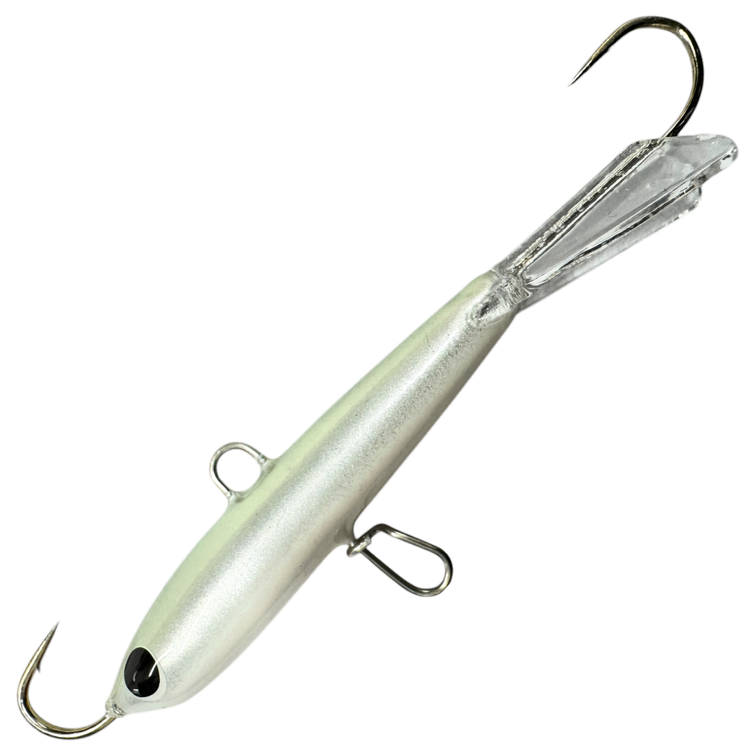 Pilkkipaja Kapten Levypyrstö Tasapaino 83mm 21g, väri Metallic kuore: helmenvalkoinen kylki