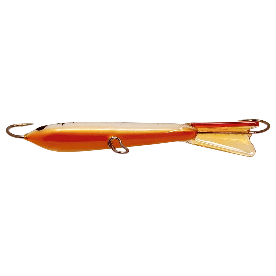 Pilkkipaja Kapten Levypyrstö Tasapaino 83mm 21g Splatter alapuolelta, pää vasemmalla