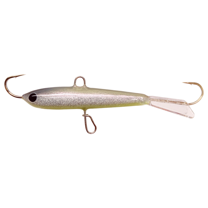 Pilkkipaja Kapten Levypyrstö Tasapaino 83mm 21g Superkuore sivulta, pää vasemmalla
