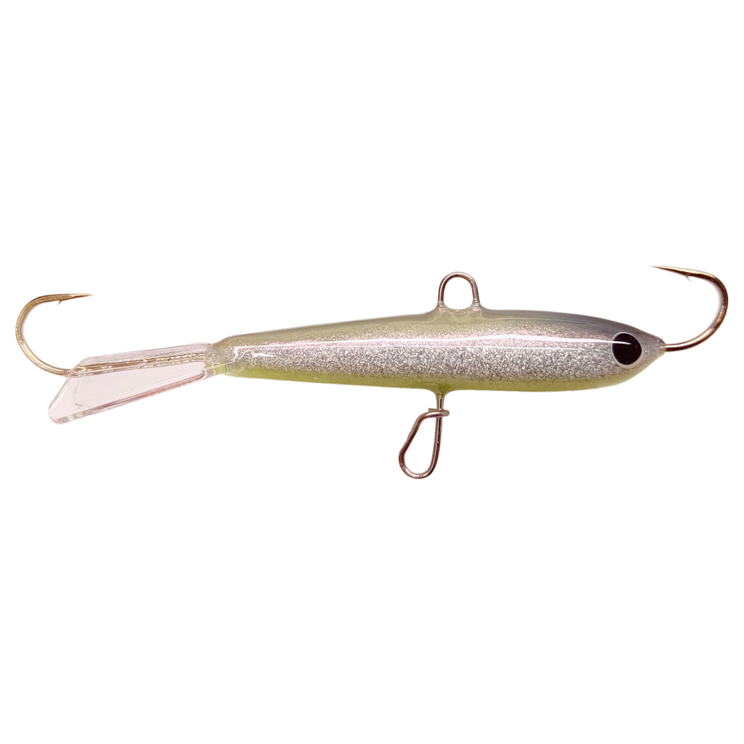 Pilkkipaja Kapten Levypyrstö Tasapaino 83mm 21g Superkuore sivulta, pää oikealla