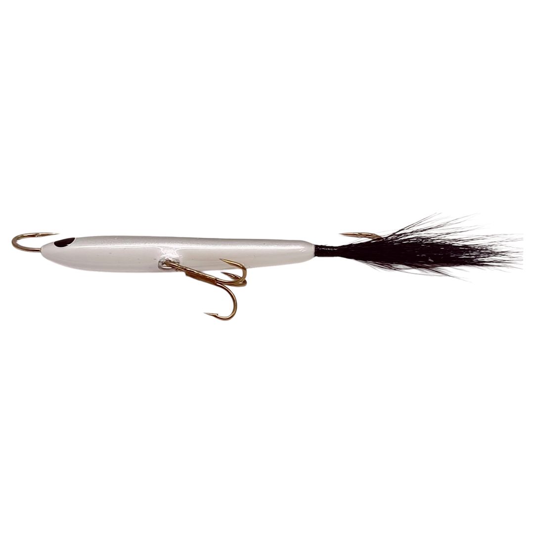 Pilkkipaja Lastu Karvapyrstö Tasapaino 65mm 10g Metallic Kuore alapuolelta, pää vasemmalla