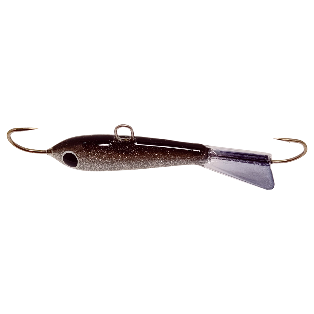 Pilkkipaja Pommi Levypyrstö Tasapaino 78mm 18g Hilemuikku yläpuolelta, pää vasemmalla