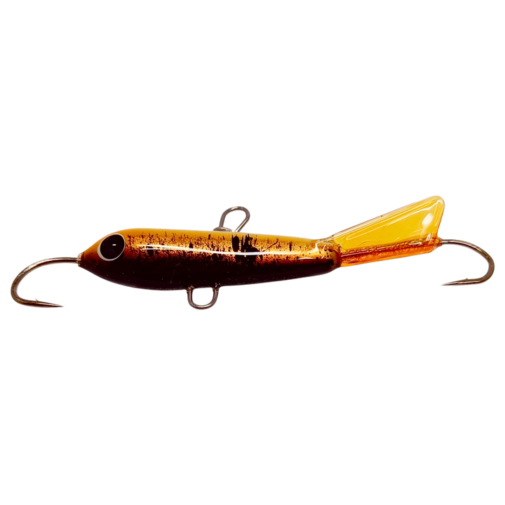 Pilkkipaja Pommi Levypyrstö Tasapaino 78mm 18g Metallic Kiiski yläpuolelta, pää vasemmalla