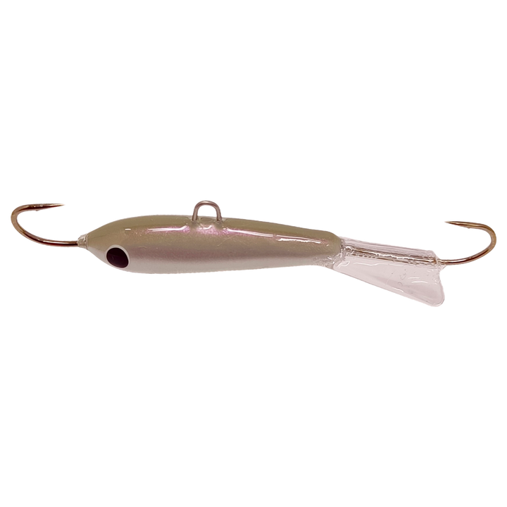 Pilkkipaja Pommi Levypyrstö Tasapaino 78mm 18g Metallic kuore yläpuolelta, pää vasemmalla