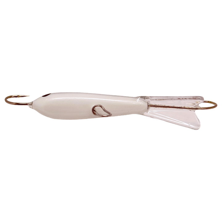 Pilkkipaja Pommi Levypyrstö Tasapaino 78mm 18g Metallic kuore alapuolelta, pää vasemmalla