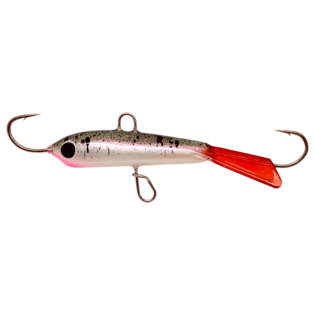 Pilkkipaja Pommi Levypyrstö Tasapaino 78mm 18g Suhjusade sivulta, pää vasemmalla