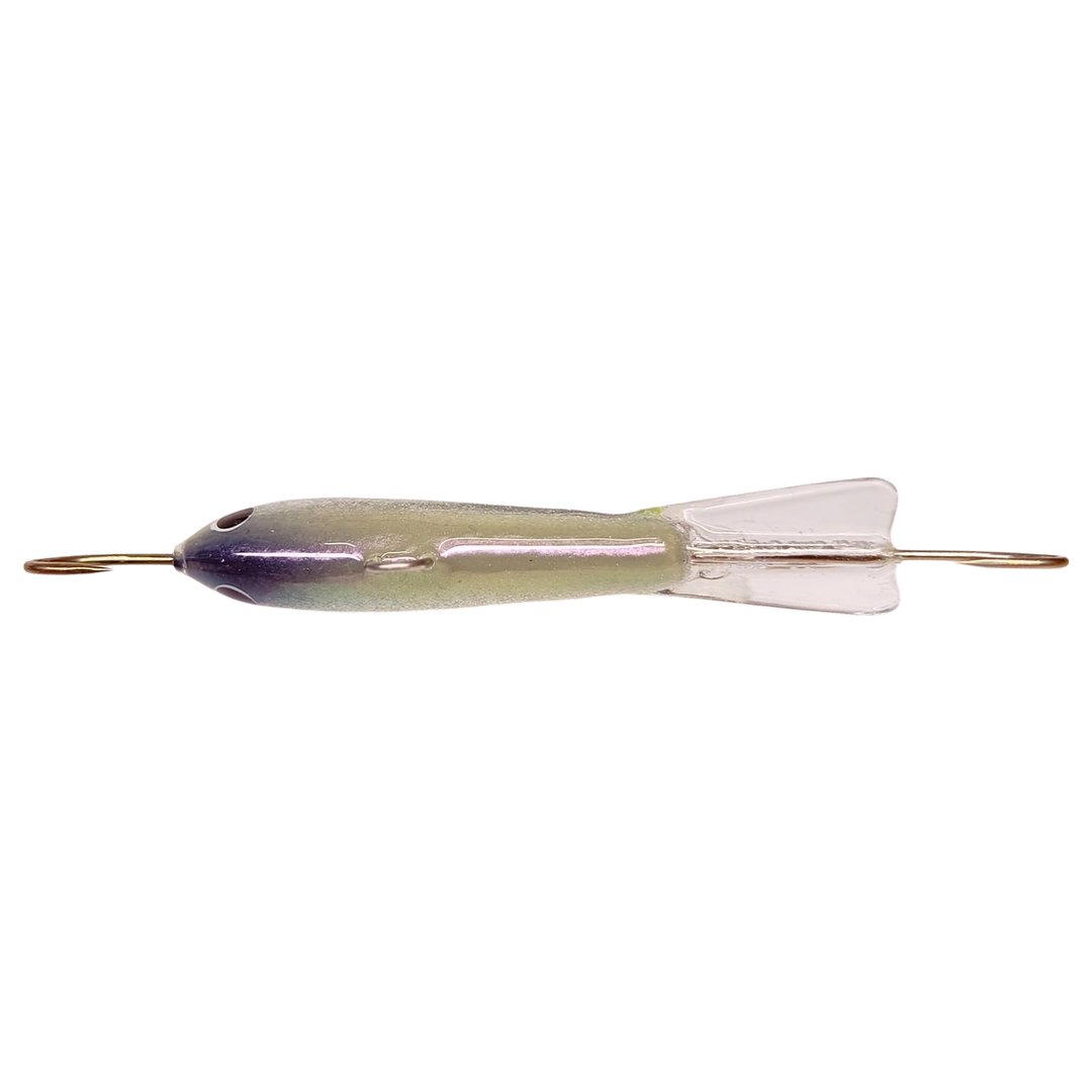 Pilkkipaja Pommi Levypyrstö Tasapaino 78mm 18g Superkuore yläpuolelta, pää vasemmalla