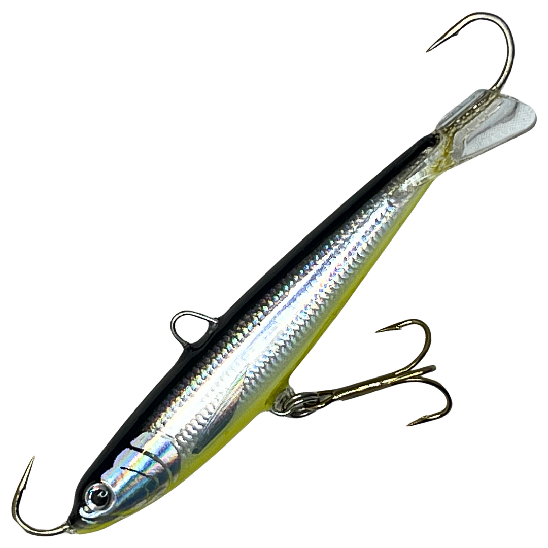 PP-Lures Noutaja kevennetty Tasapainopilkki 20g 100mm, väri 005: musta selkä, hopeinen kylki, kellertävä vatsa
