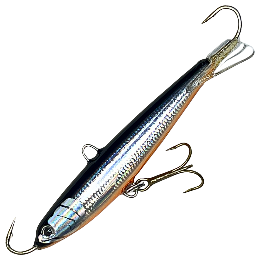 PP-Lures Noutaja kevennetty Tasapainopilkki 20g 100mm, väri 007: musta selkä, hopeinen kylki, oranssi vatsa