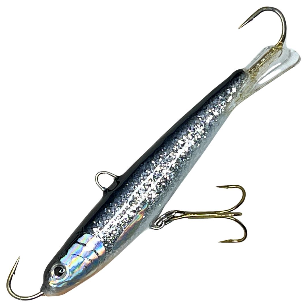 PP-Lures Noutaja kevennetty Tasapainopilkki 20g 100mm, väri 010: musta selkä, hopeinen kimalteinen kylki