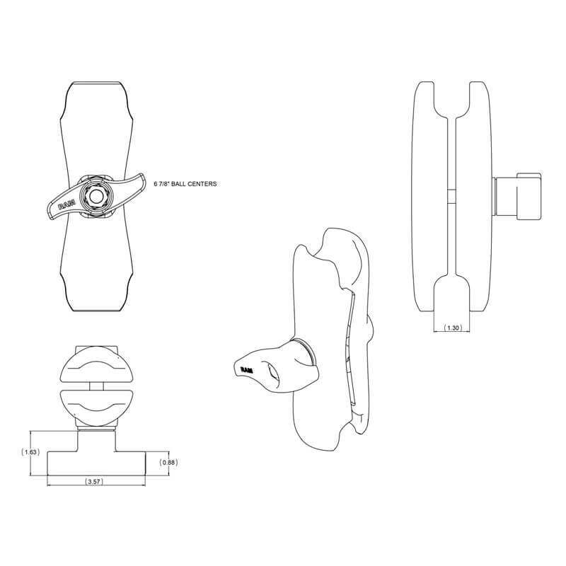 RAM Mounts - Välivarsi 21.28cm | D-sarja