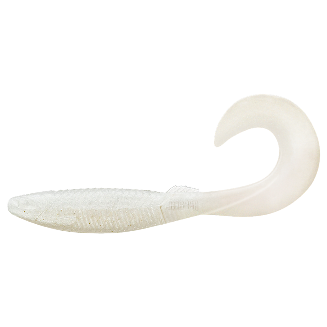 Rapala Crushcity The Curl Jigi 4" Pearl White sivulta, pää vasemmalla