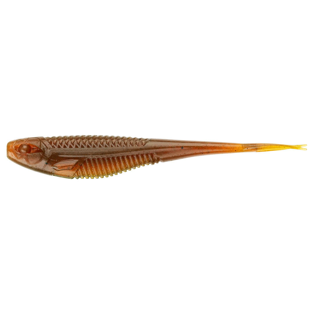 Rapala Crushcity The Jerk Jigi 3.75" Motor Oil UV sivulta, pää vasemmalla
