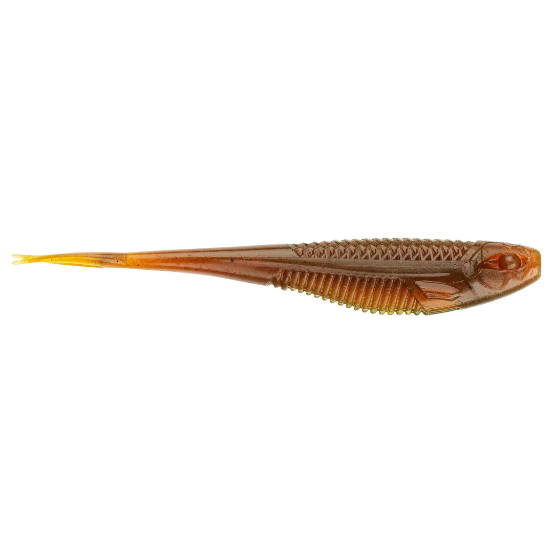 Rapala Crushcity The Jerk Jigi 3.75" Motor Oil UV sivulta, pää oikealla