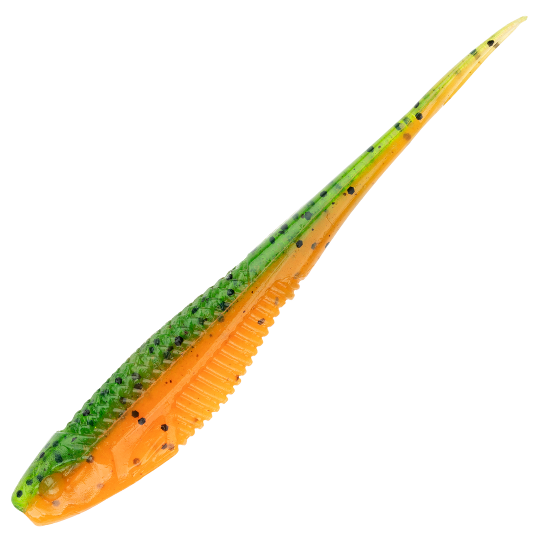 Rapala Crushcity The Jerk Jigi 3.75", väri Rockmelon: vihreä selkä, oranssi vatsa ja mustat pilkut