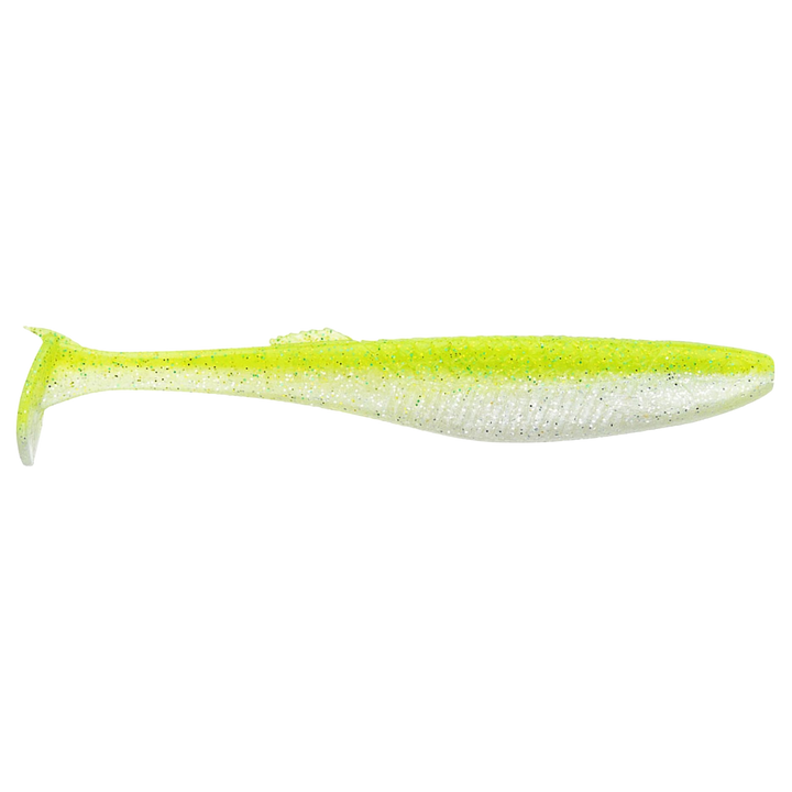 Rapala Crushcity The Kickman Jigi 3" Chart White Flash sivulta, pää oikealla