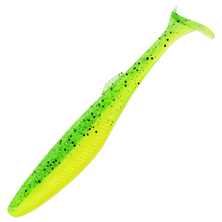 Rapala Crushcity The Kickman Jigi 3", väri Lime Chartreuse: limenvihreä selkä, keltainen vatsa ja mustat pilkut