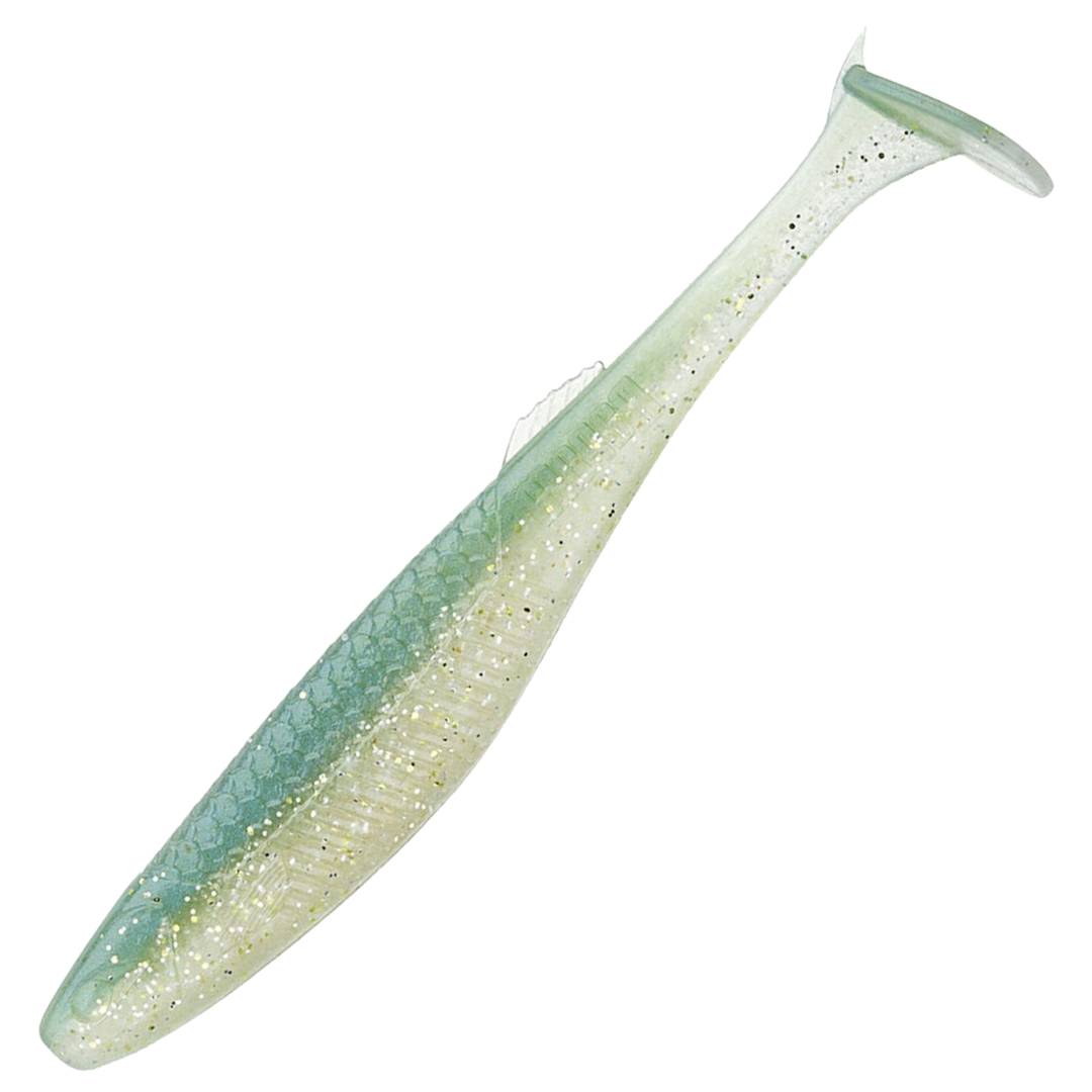 Rapala Crushcity The Kickman Jigi 3", väri Sexy Shad: sinivihreä selkä ja hopeahileinen kylki
