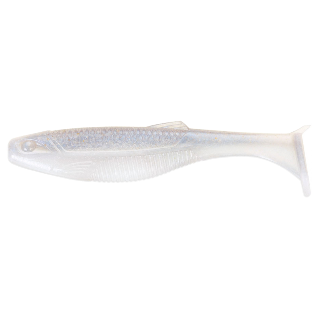 Rapala Crushcity The Mayor Jigi 4" Albino Shad sivulta, pää vasemmalla