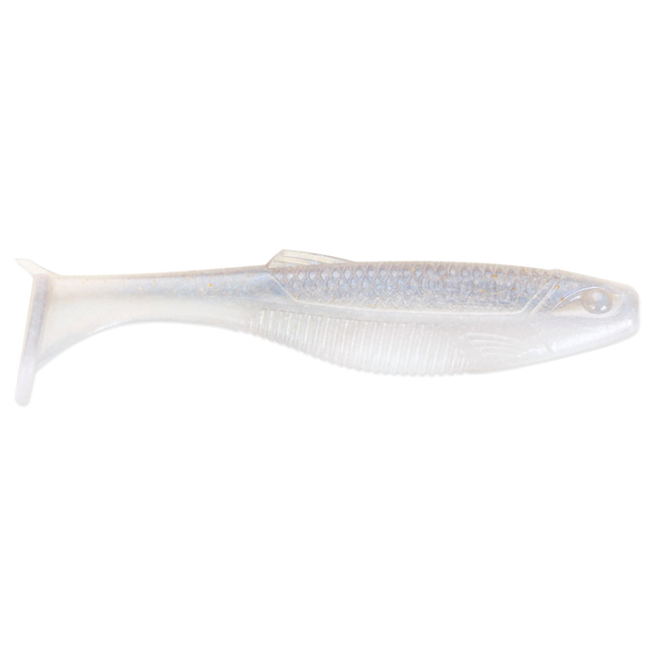 Rapala Crushcity The Mayor Jigi 4" Albino Shad sivulta, pää oikealla