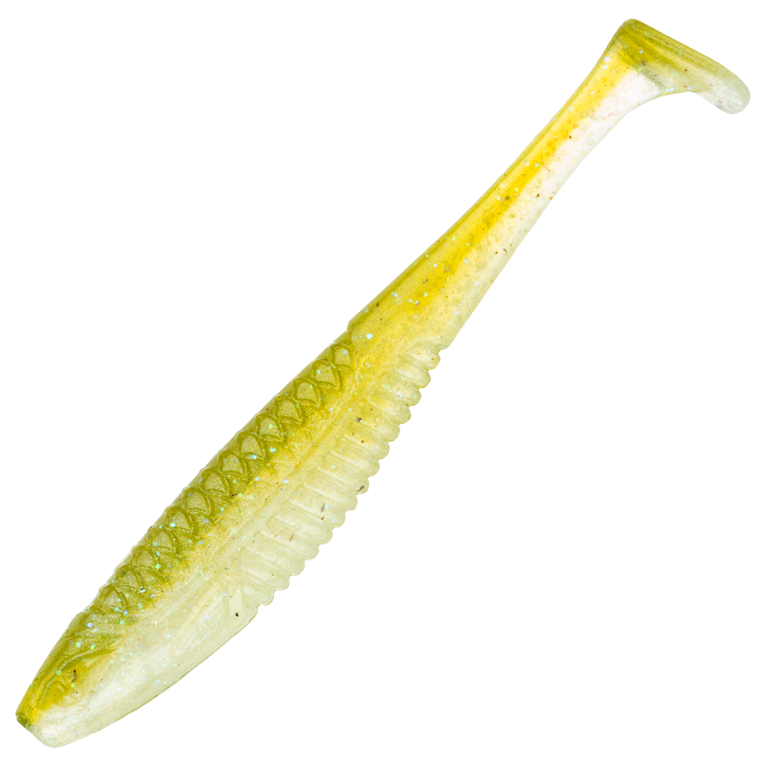 Rapala Crushcity The Suspect Jigi 2.75", väri Pearl Watermelon: oliivinvihreä selkä ja kellertävä kylki
