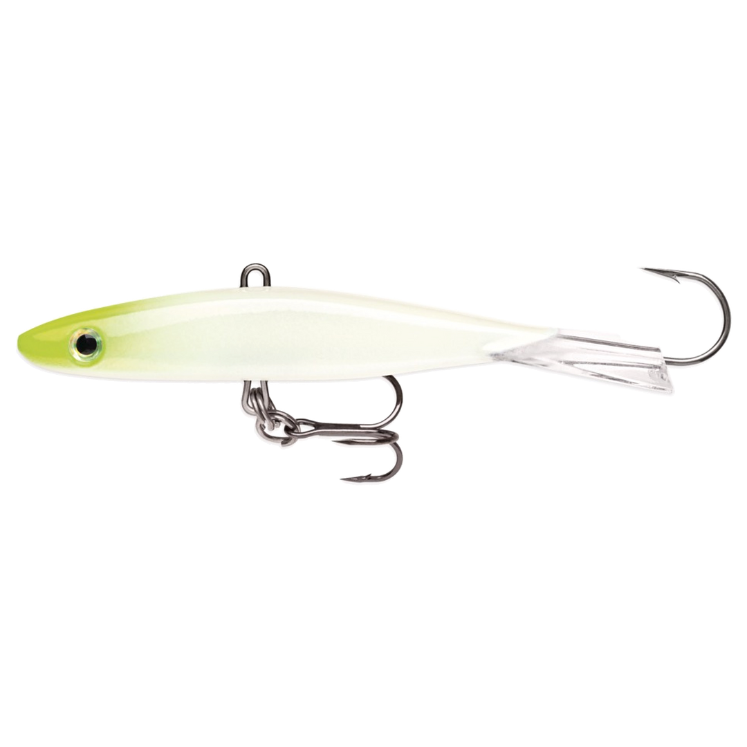 Rapala Jigging Shadow Rap kevennetty tasapainopilkki 90mm 17g GL sivulta, pää vasemmalla