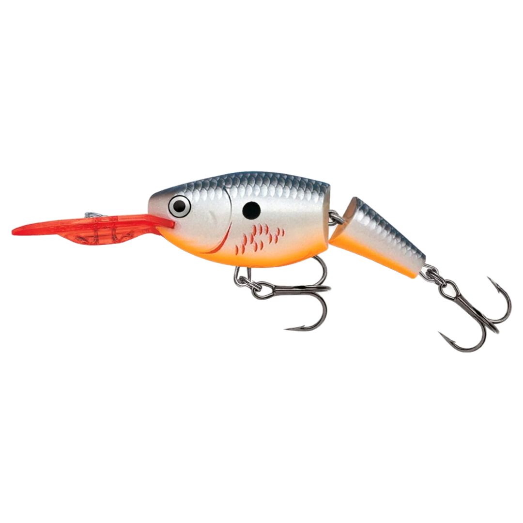 Rapala Jointed Shad Rap Vaappu 5cm 8g Bleeding Original Shad sivulta, pää vasemmalla