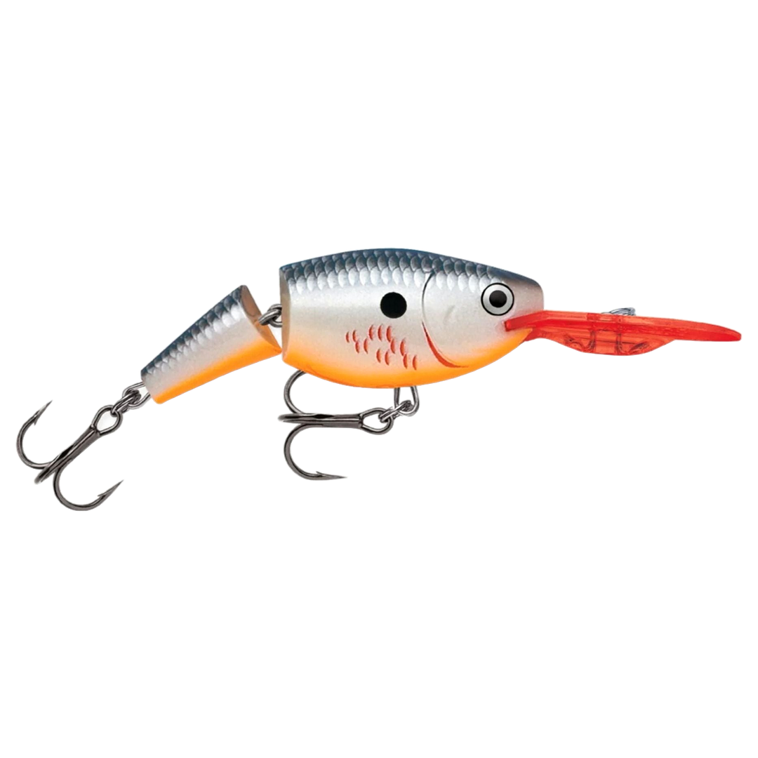Rapala Jointed Shad Rap Vaappu 5cm 8g Bleeding Original Shad sivulta, pää oikealla