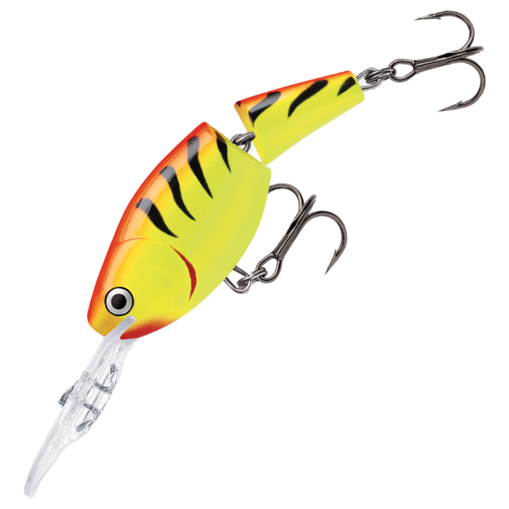 Rapala Jointed Shad Rap Vaappu 5cm 8g, väri Hot Tiger: keltaoranssi runko ja mustat raidat