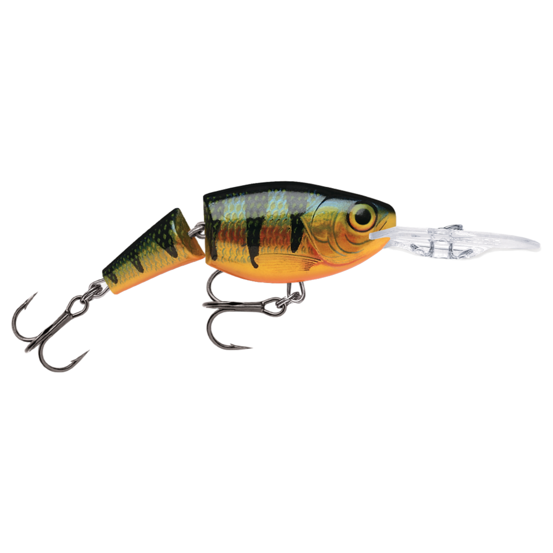 Rapala Jointed Shad Rap Vaappu 5cm 8g Perch sivulta, pää oikealla