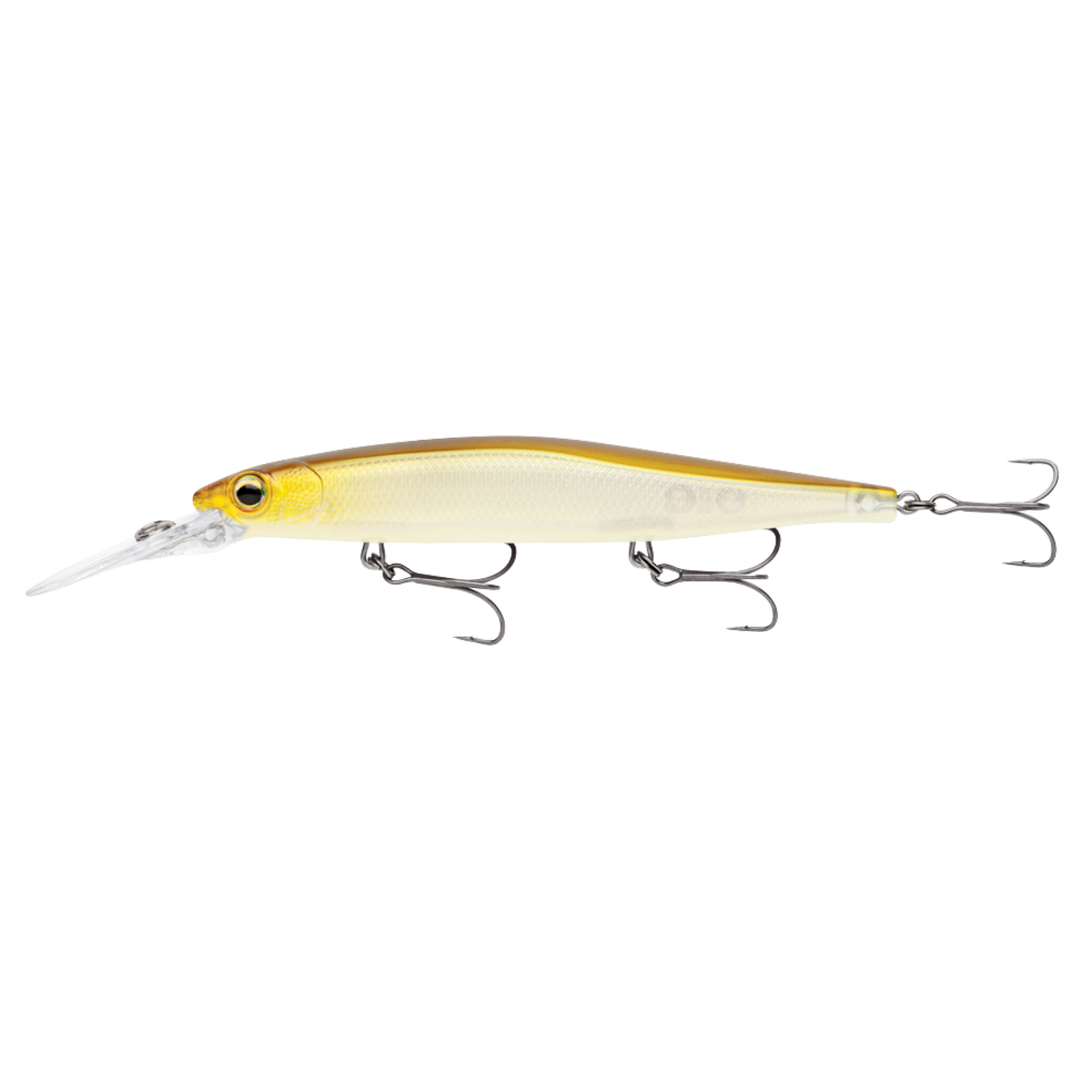 Rapala Precision Xtreme Deep Mavrik 11cm 15g Vaappu Ghost Minnow sivulta, pää vasemmalla