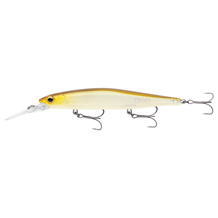 Rapala Precision Xtreme Deep Mavrik 11cm 15g Vaappu Ghost Minnow sivulta, pää vasemmalla