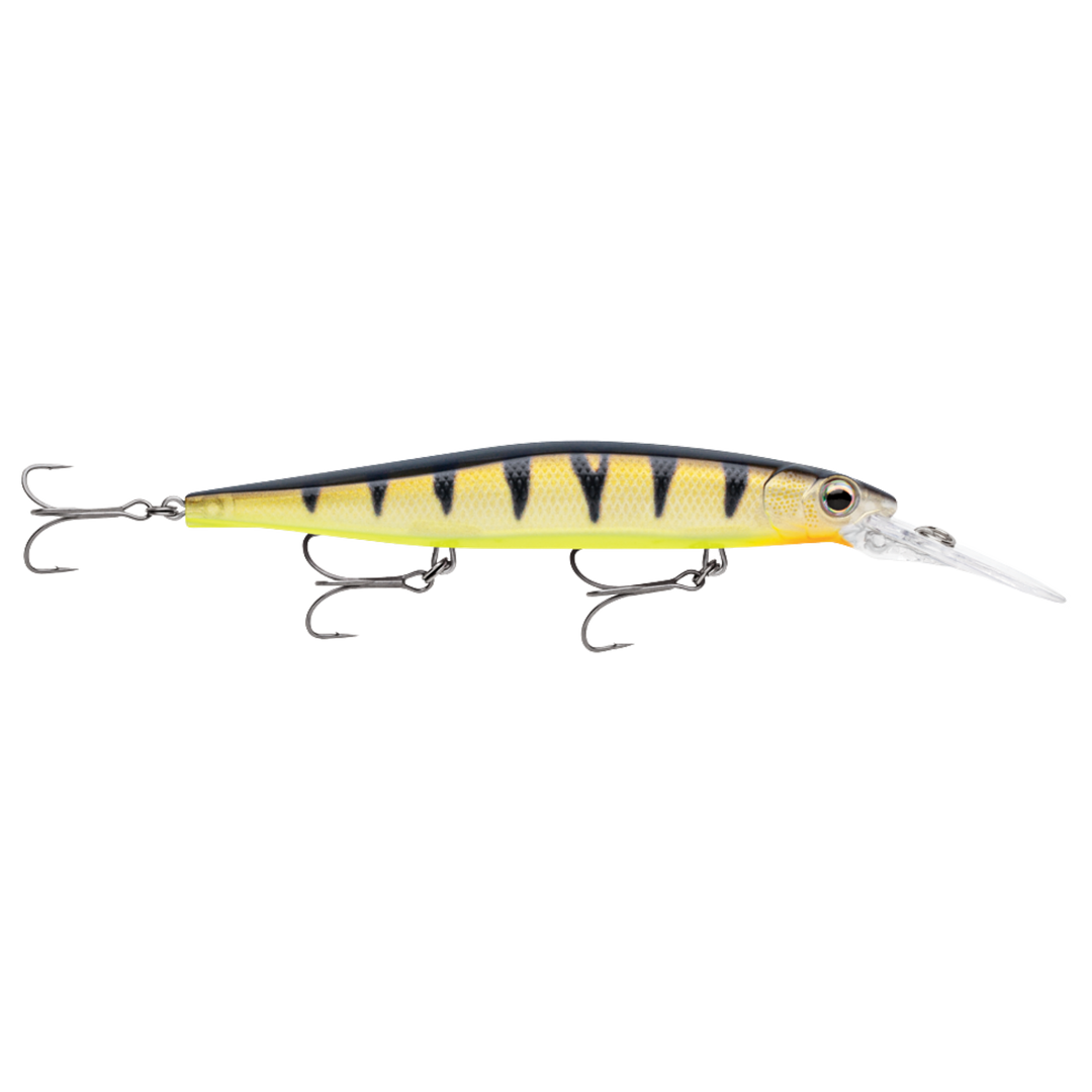 Rapala Precision Xtreme Deep Mavrik 11cm 15g Vaappu Hot Perch sivulta, pää oikealla