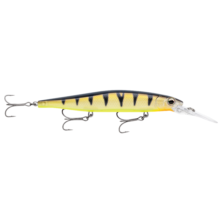 Rapala Precision Xtreme Deep Mavrik 11cm 15g Vaappu Hot Perch sivulta, pää oikealla