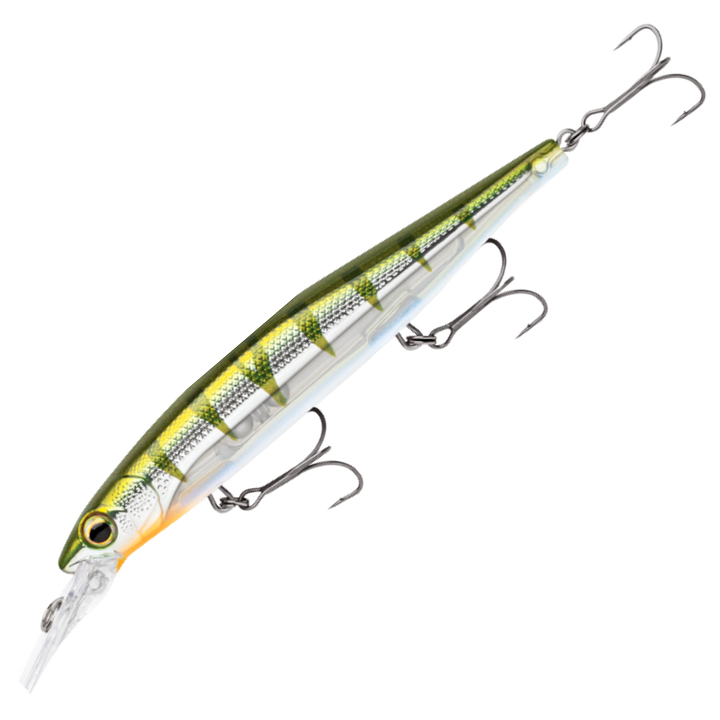 Rapala Precision Xtreme Deep Mavrik 11cm 15g Vaappu, väri Metallic Yellow Perch: vihreä selkä ja tummat poikkiraidat