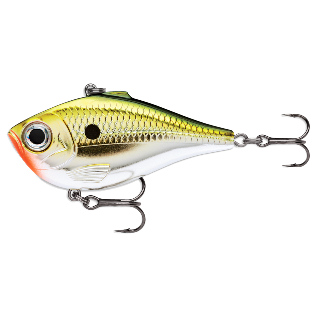 Rapala Rippin Rap Vaappu 9g 5cm Gold Chrome sivulta, pää vasemmalla