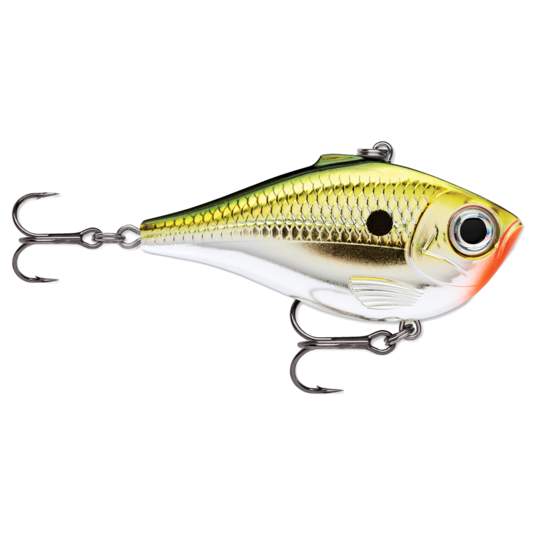 Rapala Rippin Rap Vaappu 9g 5cm Gold Chrome sivulta, pää oikealla